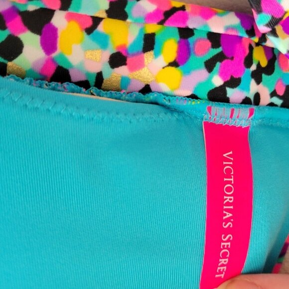 Victoria’s Secret Blue Confetti Pattern Bikini 2pcs Set, Women’s Top S/Bottom M - Picture 6 of 7